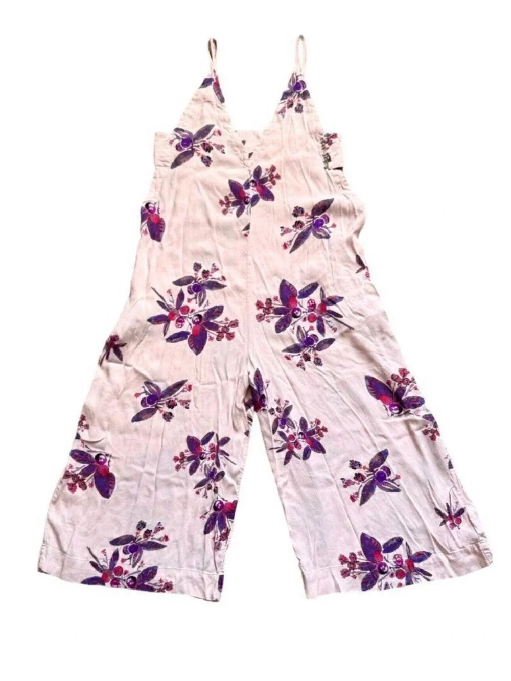 Free People Dream Big Floral Oversized Jumpsuit XS